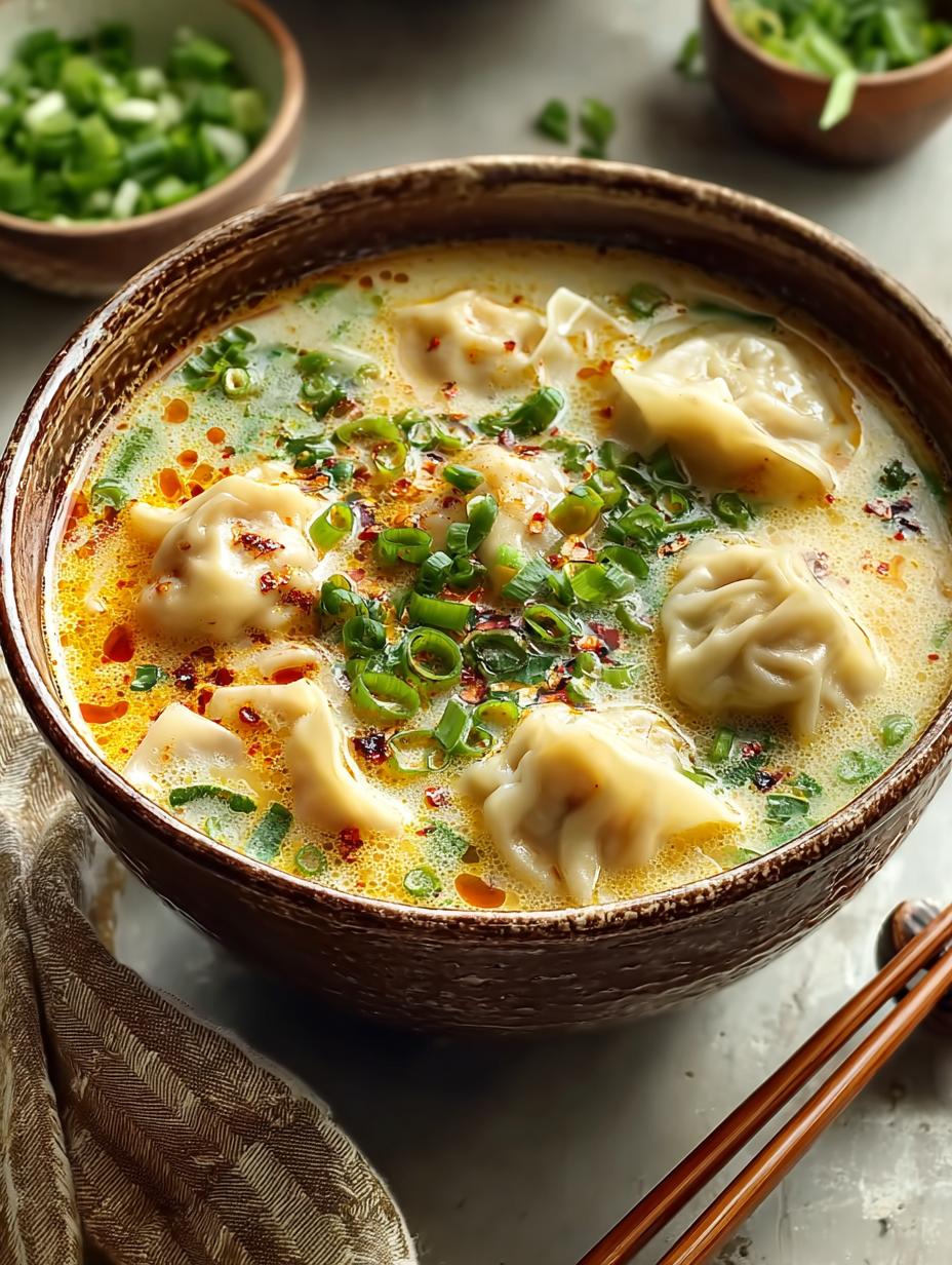 Creamy Potsticker Soup