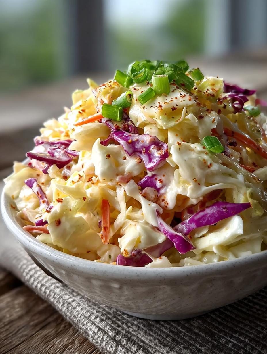 Creamy Southern Coleslaw with Tangy Apple Cider Dressing - Creamy Southern Coleslaw with - additional detail