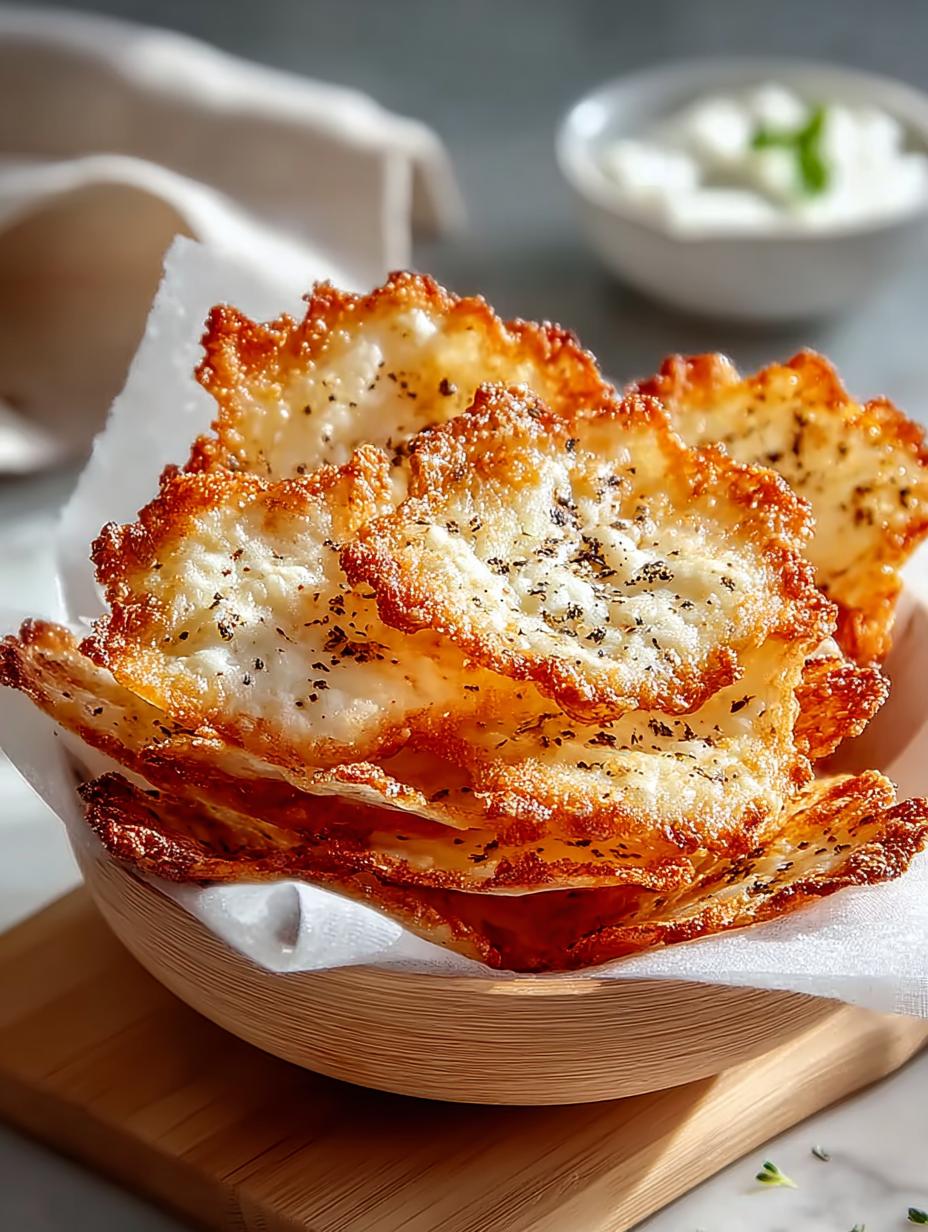 Crispy Cottage Cheese Chips