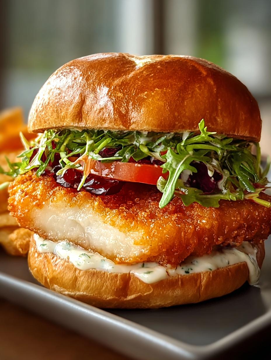 Crispy Fried Cod Sandwich