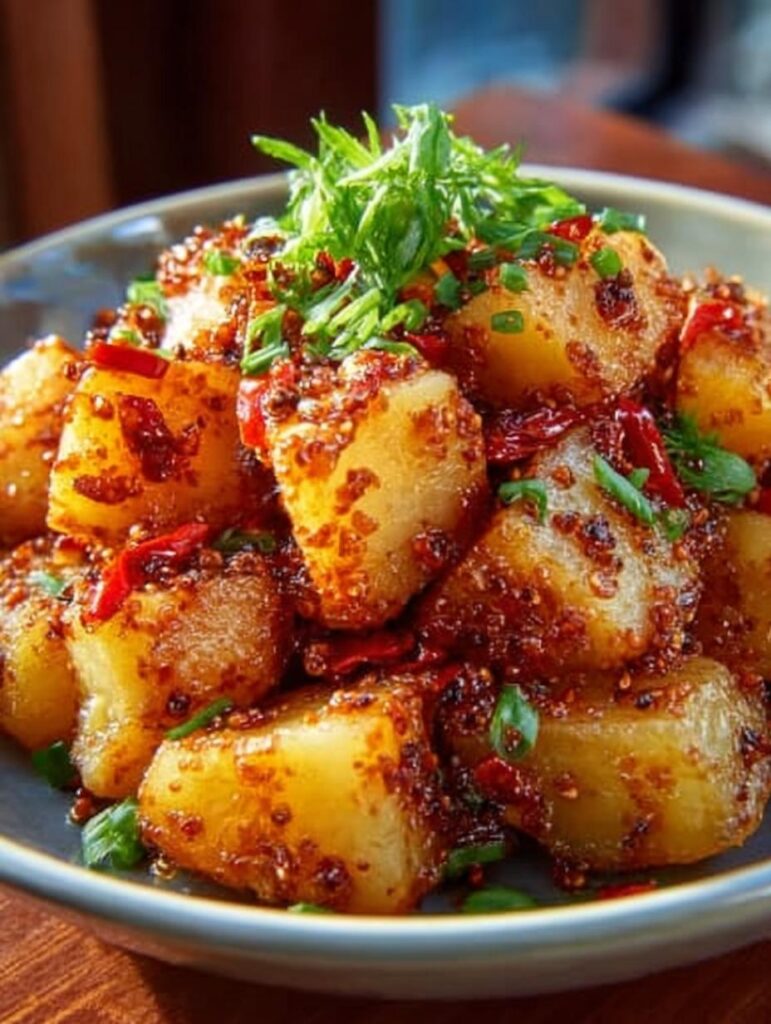 Crispy Gochujang Potato Salad