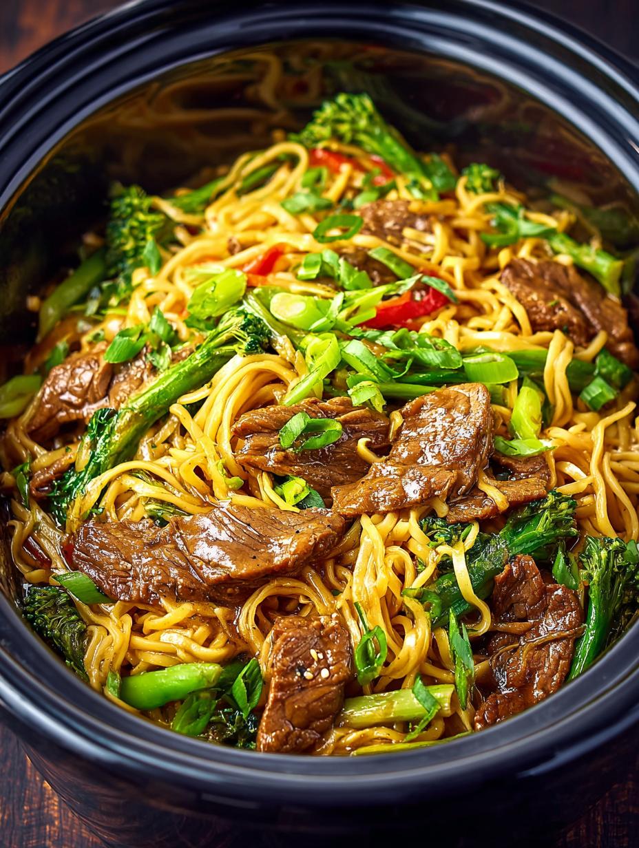 Delicious Crockpot Beef Mein You’ll Love Tonight - Crockpot Beef Mein - main visual representation