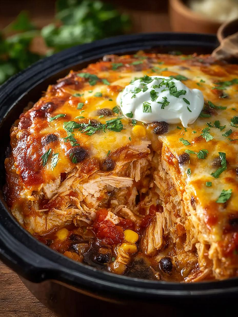 Crockpot Chicken Enchilada Casserole: 6 Easy Steps - Crockpot Chicken Enchilada Casserole - main visual representation