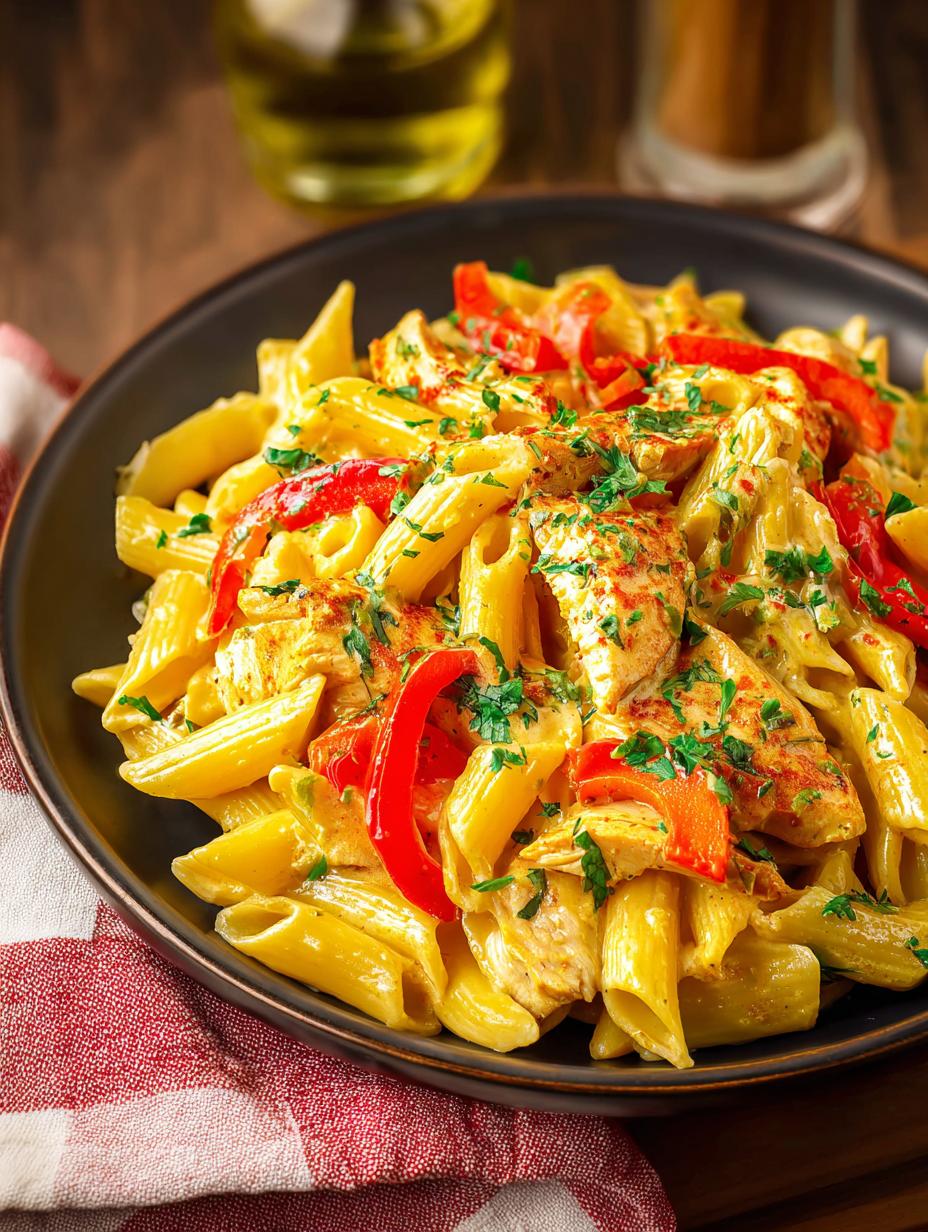 Crockpot Chicken Fajita Pasta