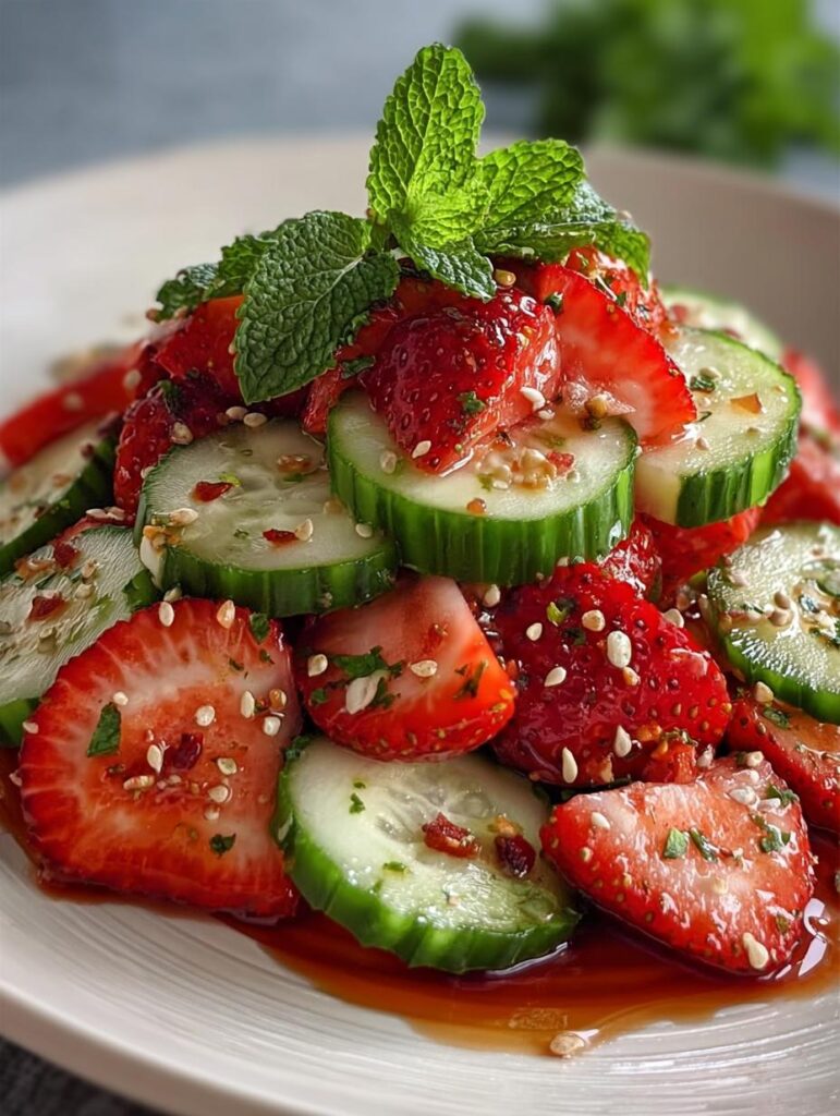 Cucumber Strawberry Salad