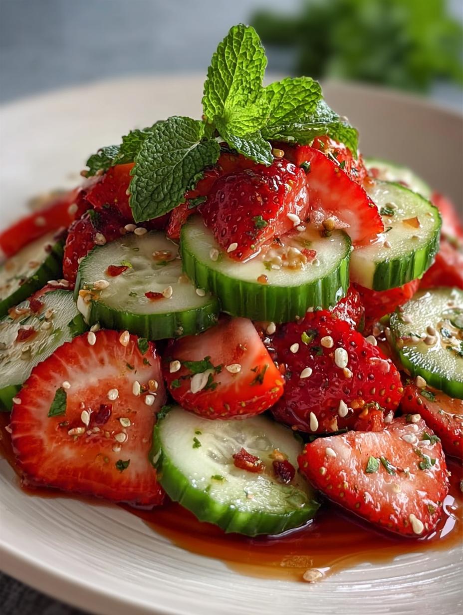Cucumber Strawberry Salad