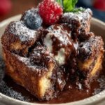 Dark Chocolate Bread Pudding