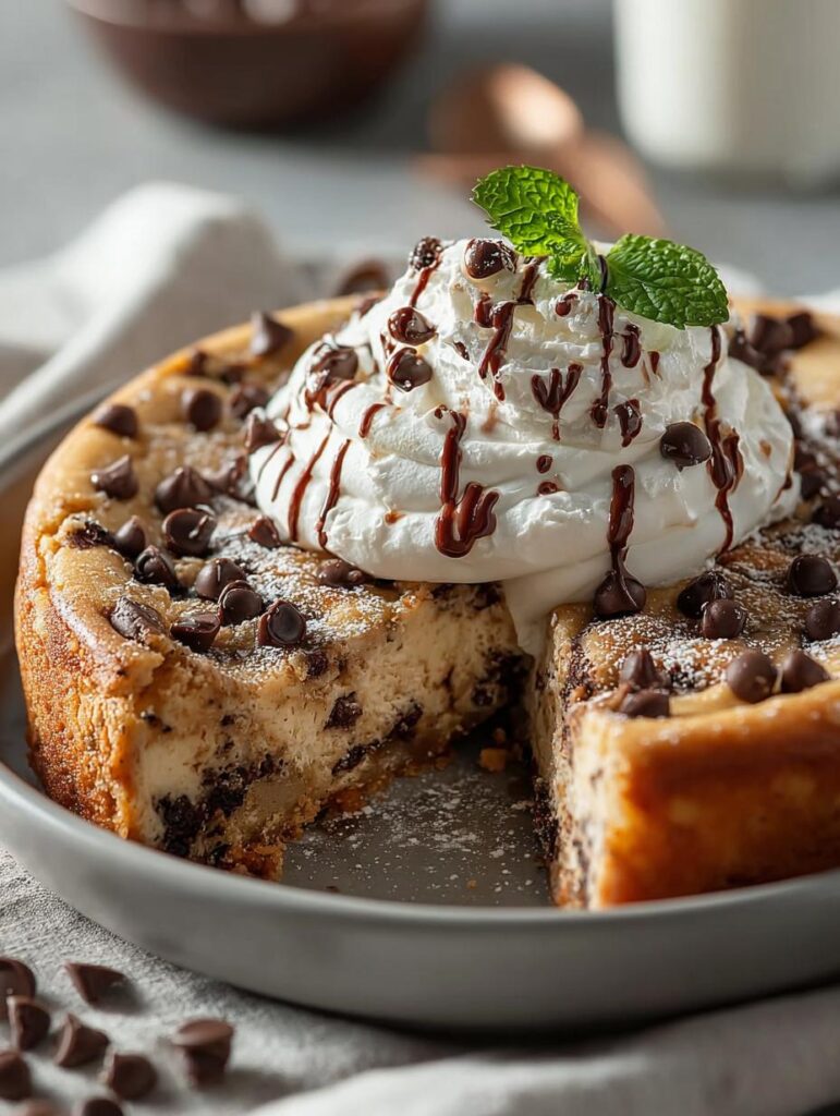Decadent Skillet Cookie Cheesecake