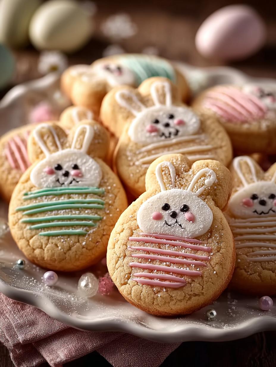 Easter Bunny Button Cookies