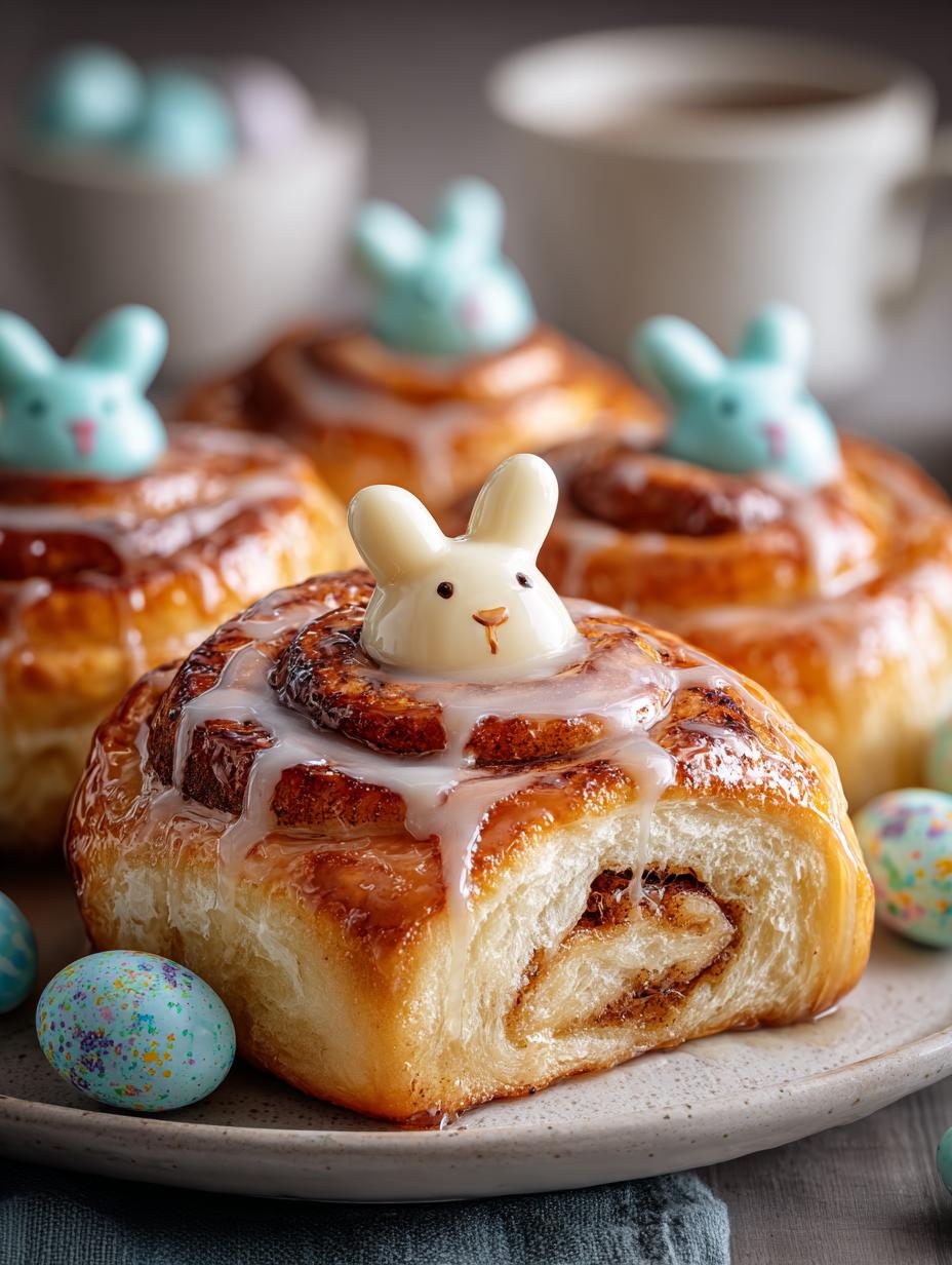 Easter Bunny Cinnamon Rolls: 10 Cute Ideas for Brunch - Easter Bunny Cinnamon Rolls - additional detail