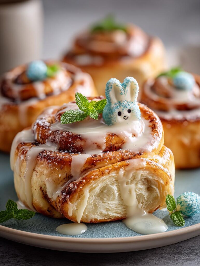 Easter Bunny Cinnamon Rolls