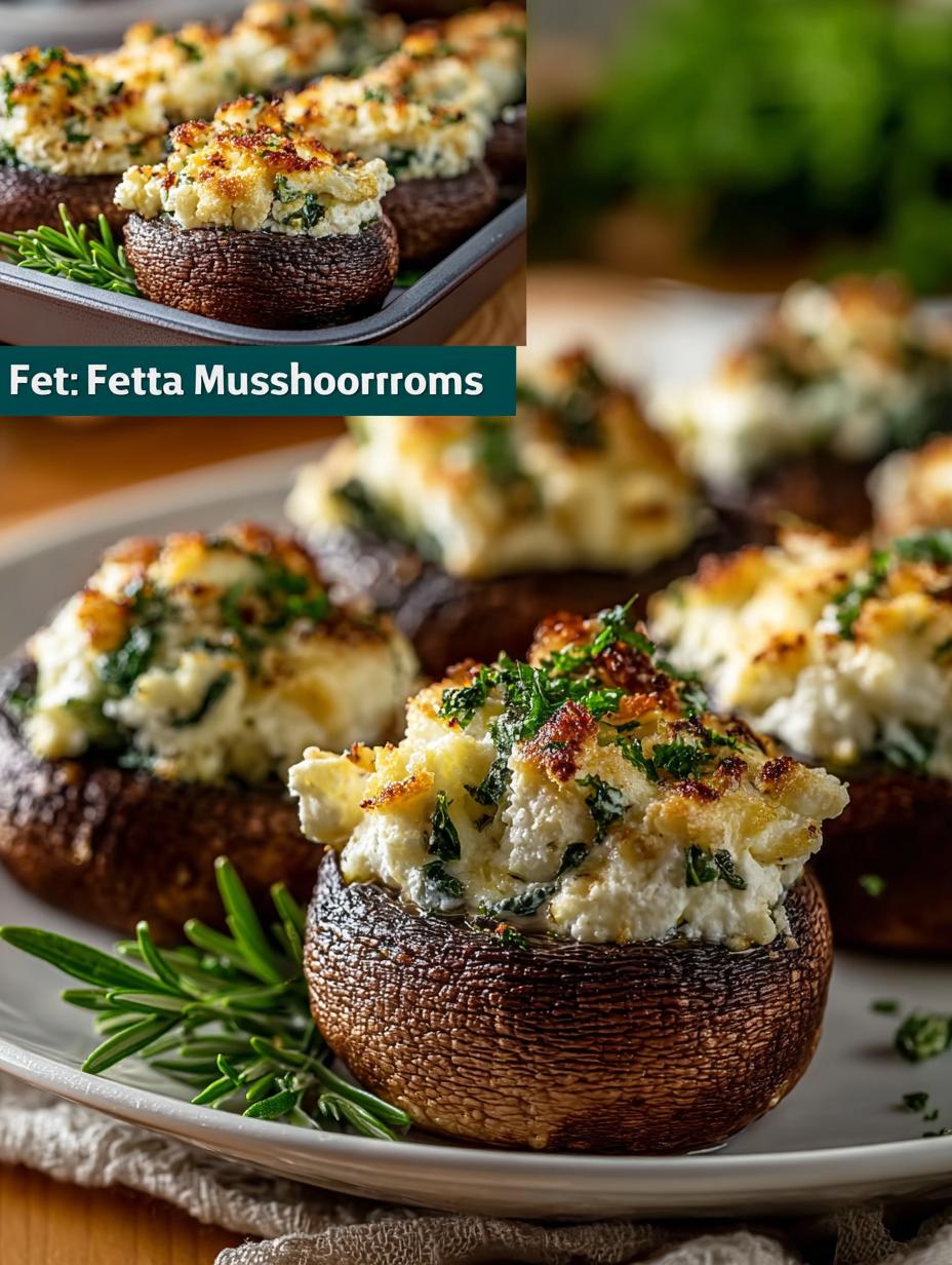 Feta Stuffed Mushrooms: 4 Savory Bites to Savor - Feta Stuffed Mushrooms - main visual representation