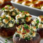 Feta Stuffed Mushrooms
