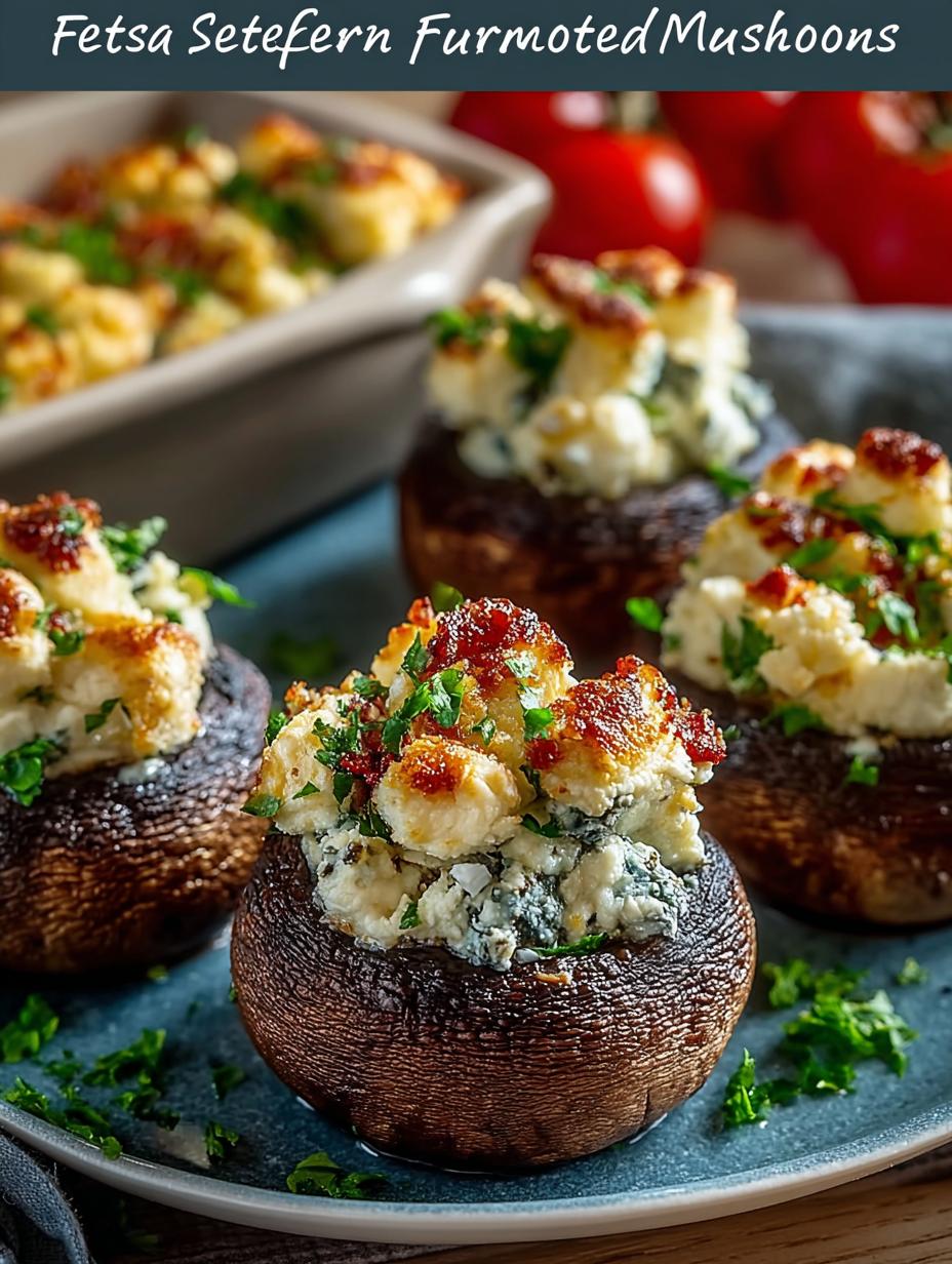 Feta Stuffed Mushrooms: 4 Savory Bites to Savor - Feta Stuffed Mushrooms - additional detail