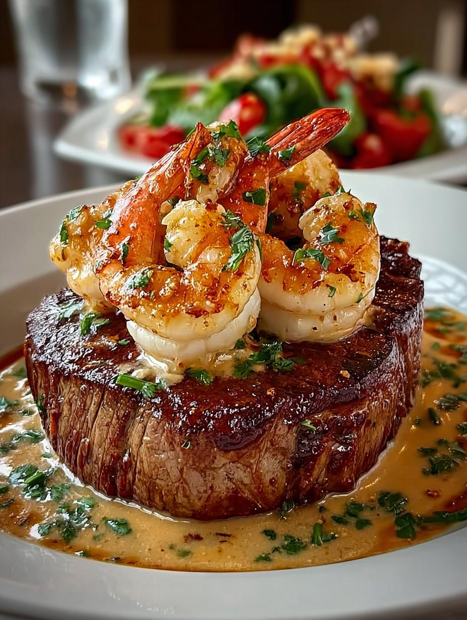 Irresistible Filet Mignon Shrimp Lobster with Cream Sauce - Filet Mignon Shrimp Lobster - main visual representation
