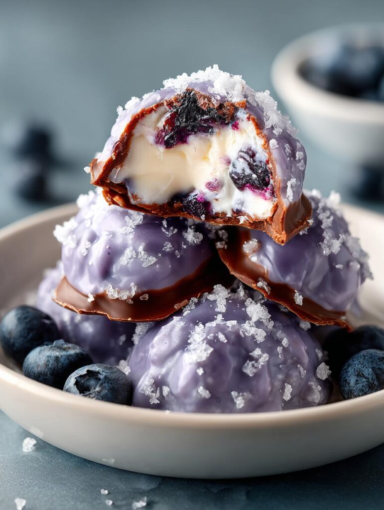 Frozen Blueberry Yogurt Clusters