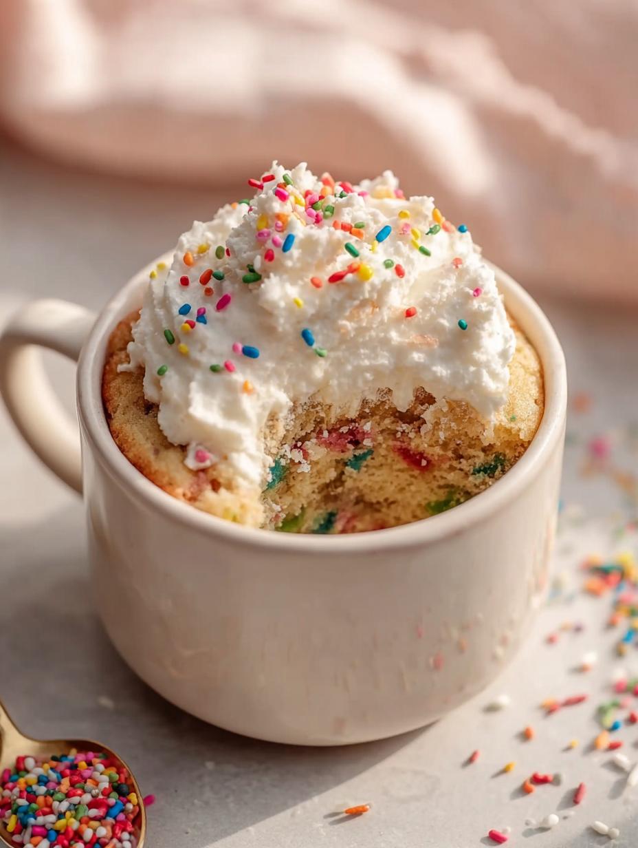 Delicious Funfetti Mug Cake in 90 Seconds - Funfetti Mug Cake - main visual representation