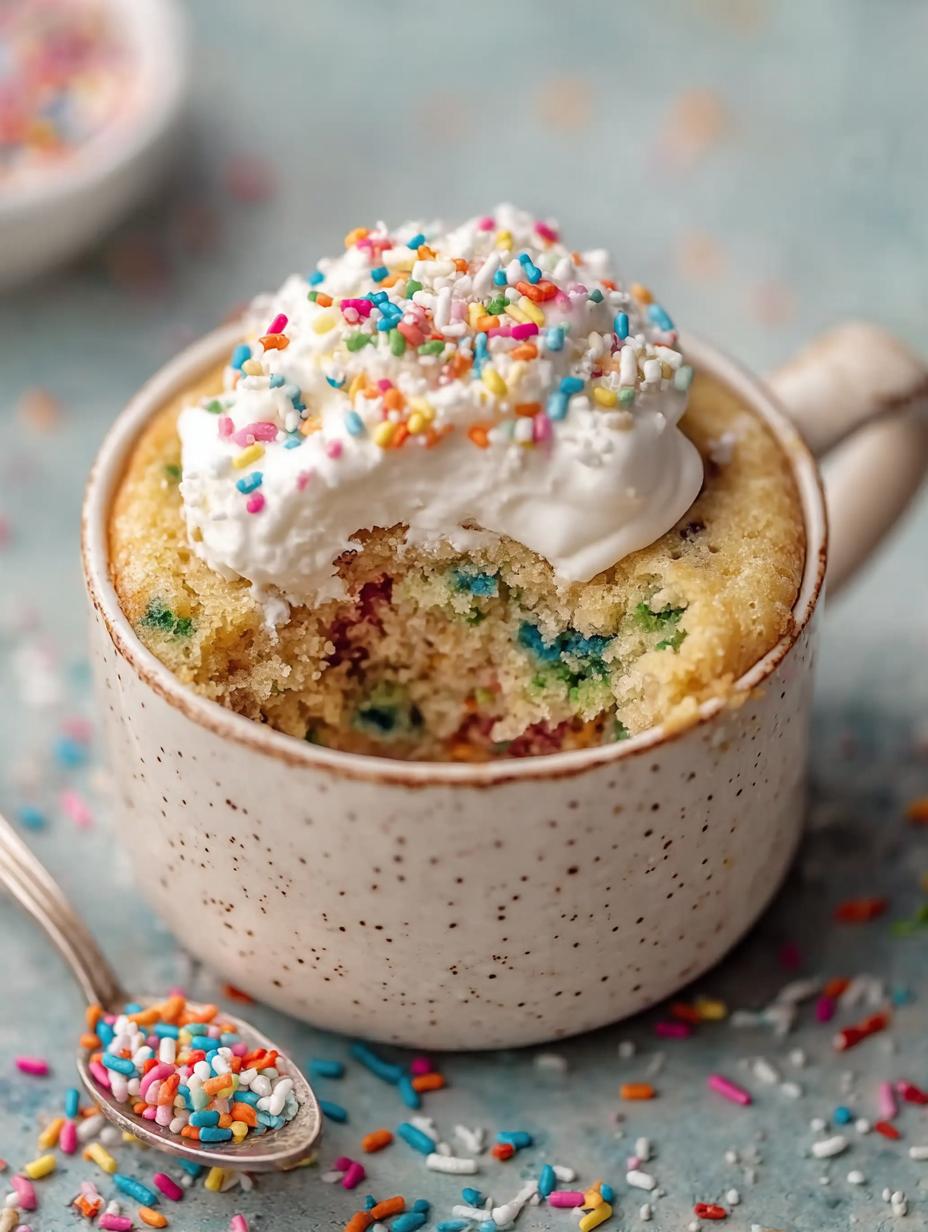 Delicious Funfetti Mug Cake in 90 Seconds - Funfetti Mug Cake - additional detail