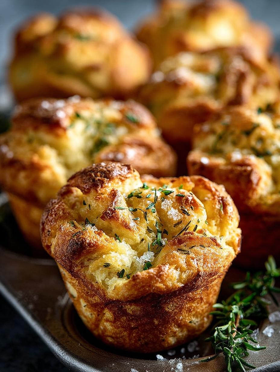 Garlic Herb Focaccia Muffins