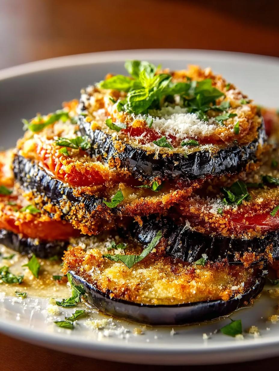 Garlic Parmesan Baked Eggplant