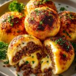 Garlic Parmesan Cheeseburger Bombs