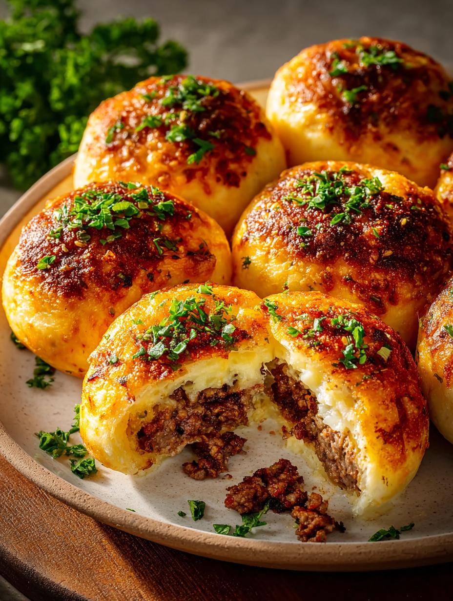 Garlic Parmesan Cheeseburger Bombs: 12 Flavorful Delights - Garlic Parmesan Cheeseburger Bombs - additional detail