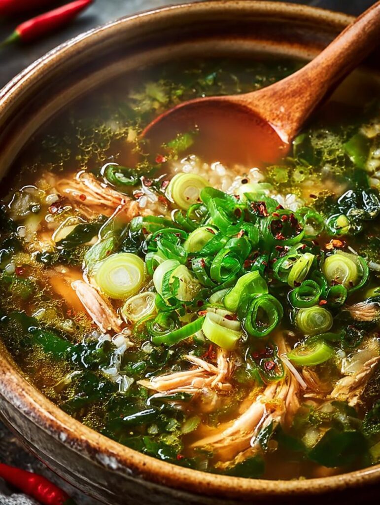 Ginger Chicken Rice Soup