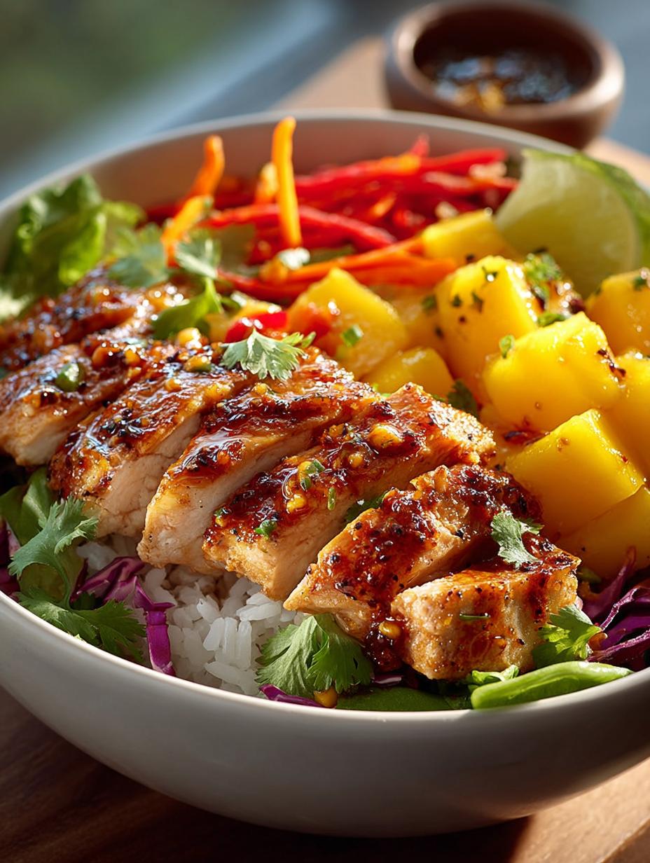 Delicious Glazed Chicken Mango Bowl in 30 Minutes 6 Delicious Glazed Chicken Mango Bowl in 30 Minutes - Glazed Chicken Mango Bowl - additional detail