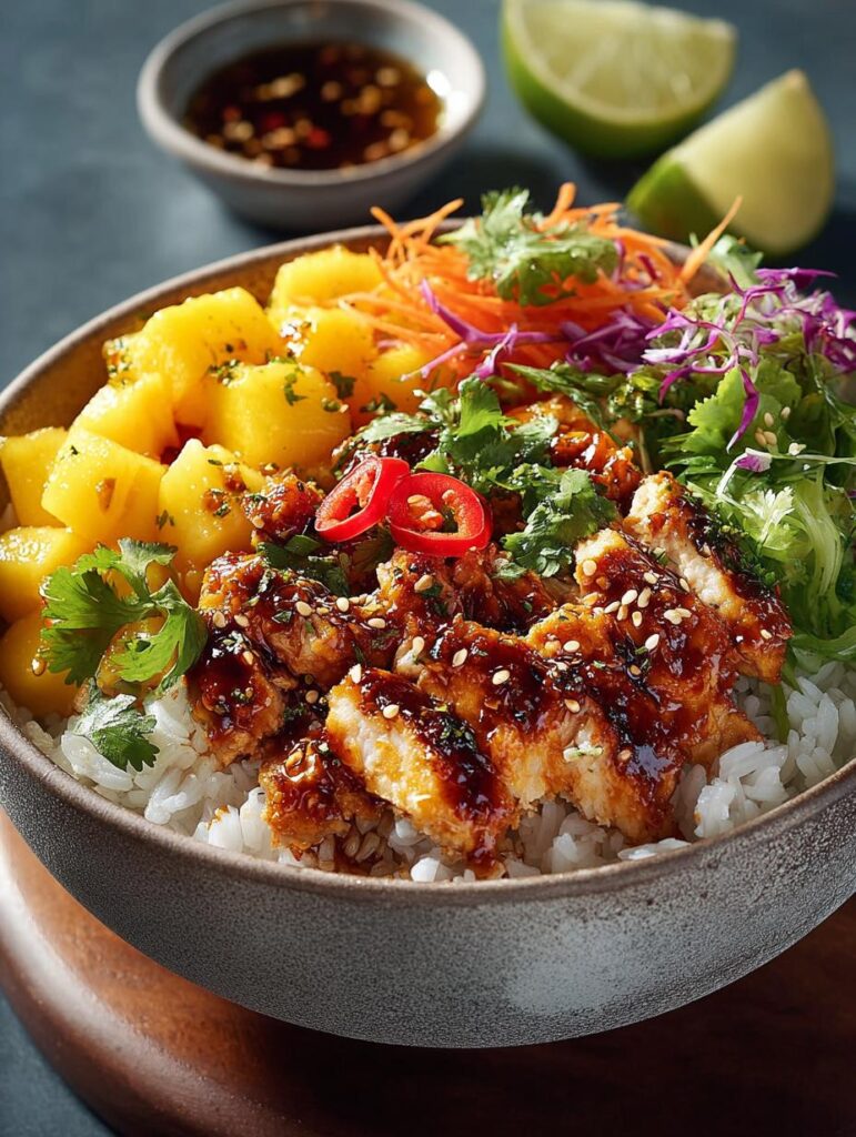 Glazed Chicken Mango Bowl