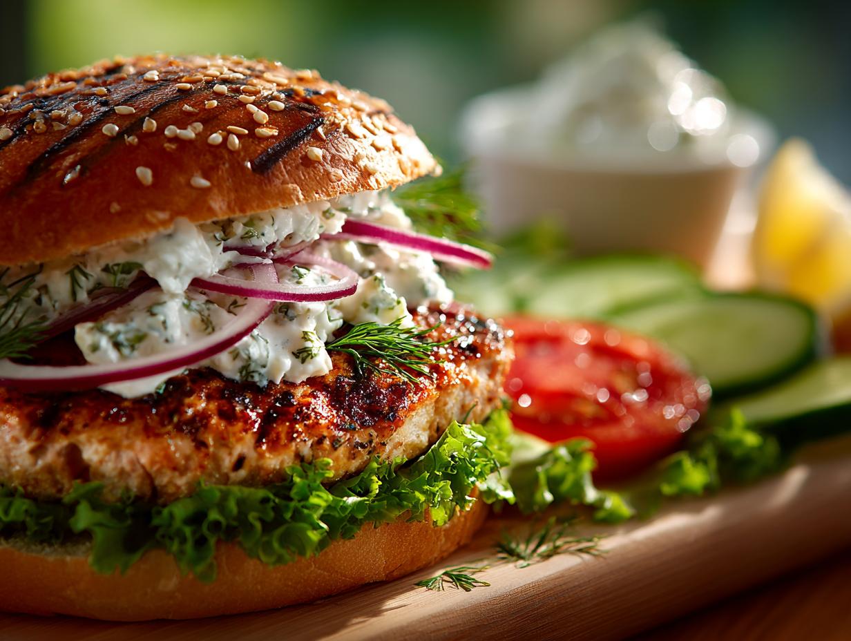 Greek Chicken Burgers with
