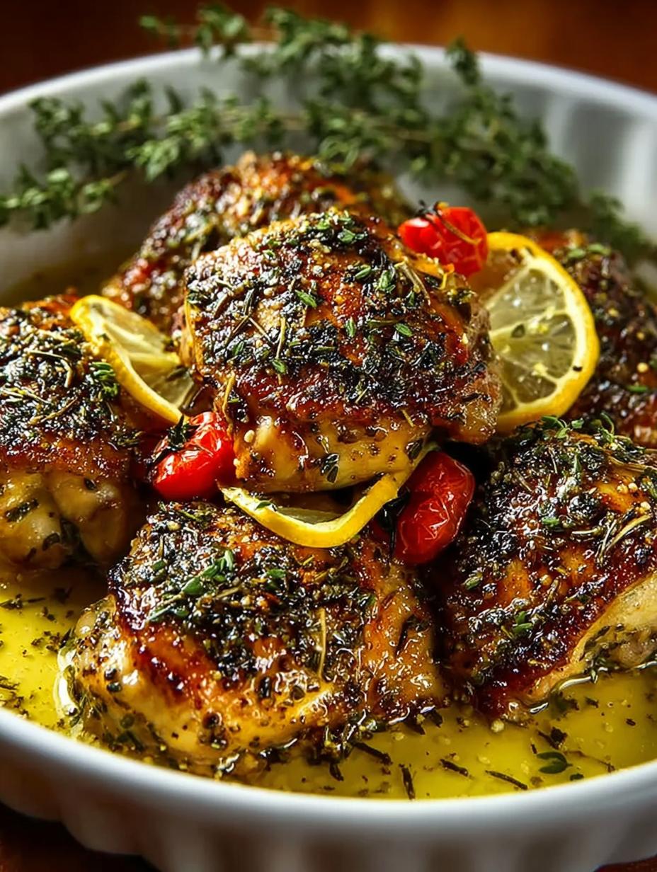 Greek Lemon Chicken Thighs