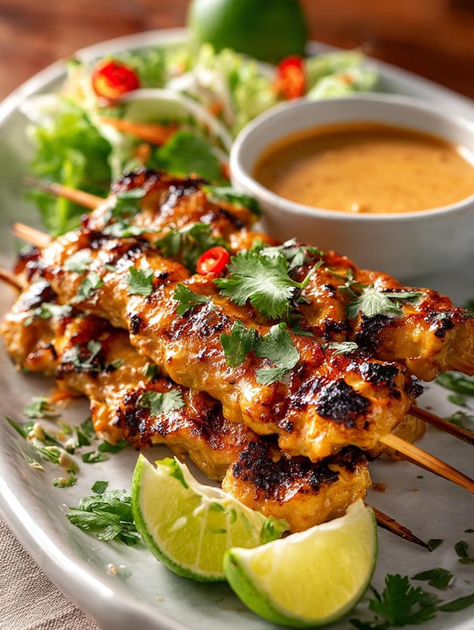 Grilled Chicken Satay with Amazing Peanut Sauce Recipe 5 Grilled Chicken Satay with Amazing Peanut Sauce Recipe - Grilled Chicken Satay with - main visual representation