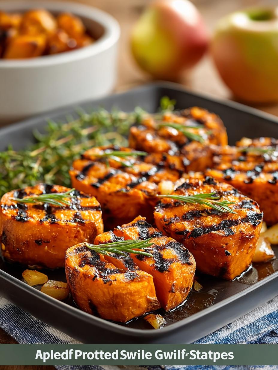 Delicious Grilled Sweet Potatoes Apples with Maple Twist - Grilled Sweet Potatoes Apples - main visual representation