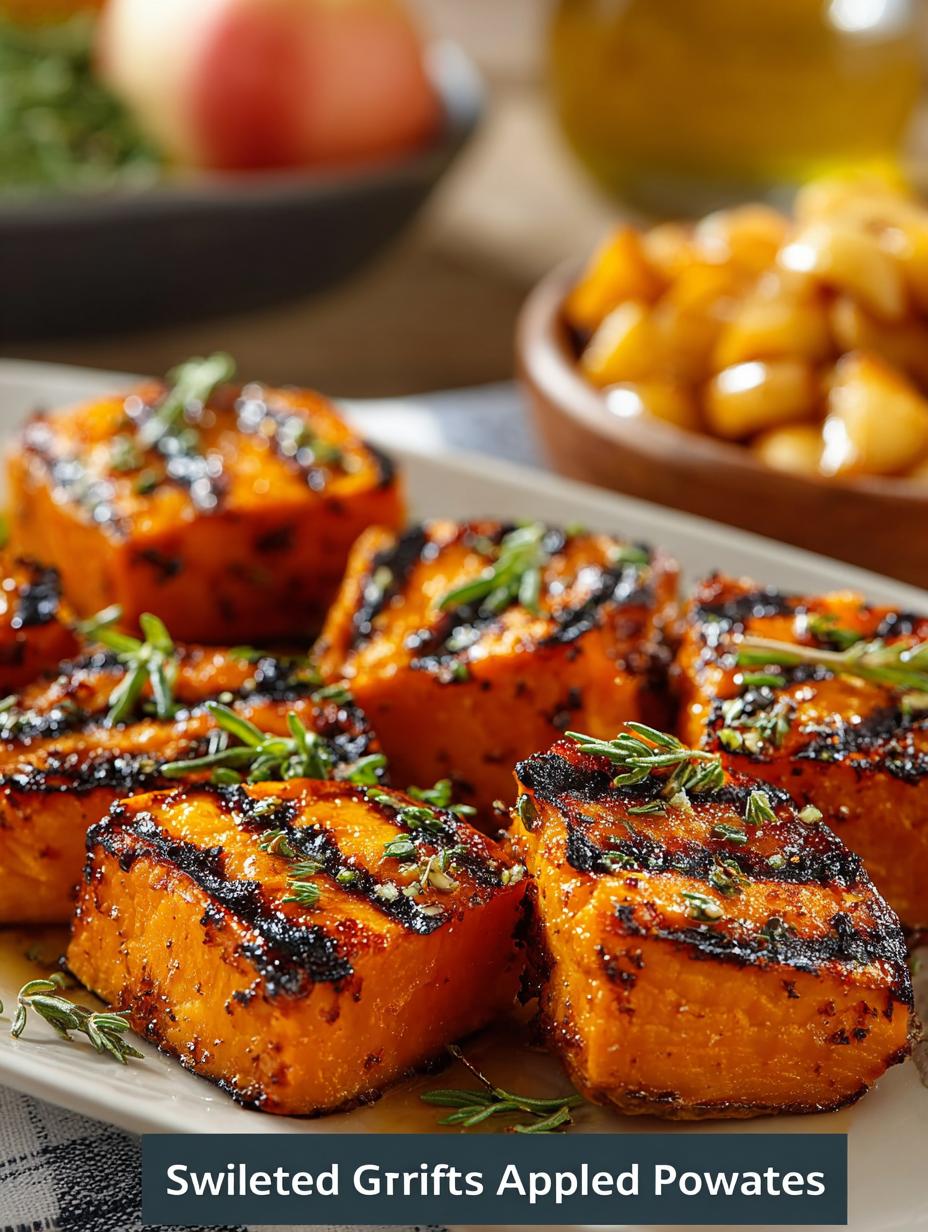 Delicious Grilled Sweet Potatoes Apples with Maple Twist - Grilled Sweet Potatoes Apples - additional detail