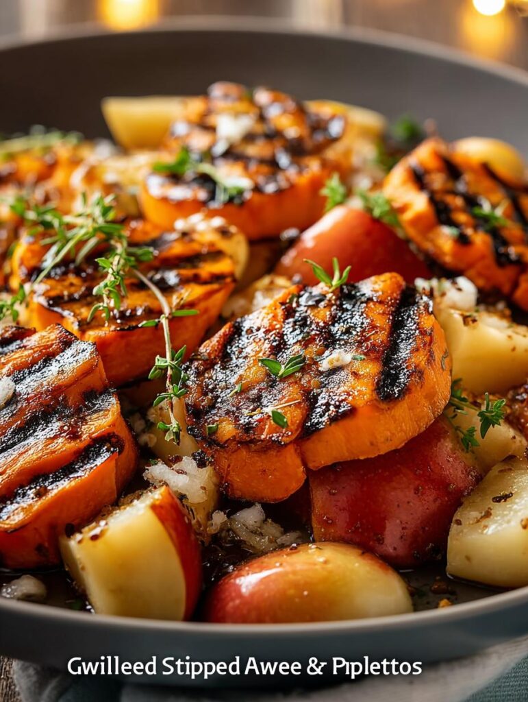 Grilled Sweet Potatoes Apples