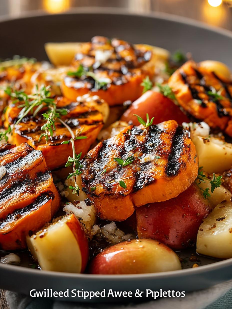 Grilled Sweet Potatoes Apples