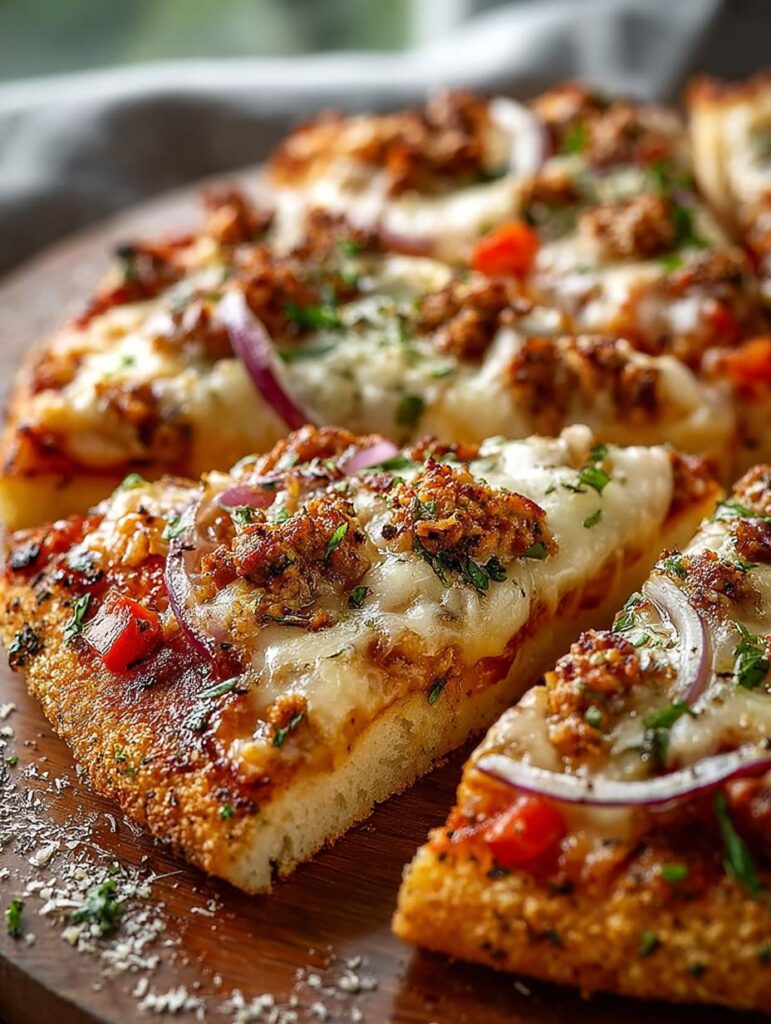 Ground Chicken Pizza Crust