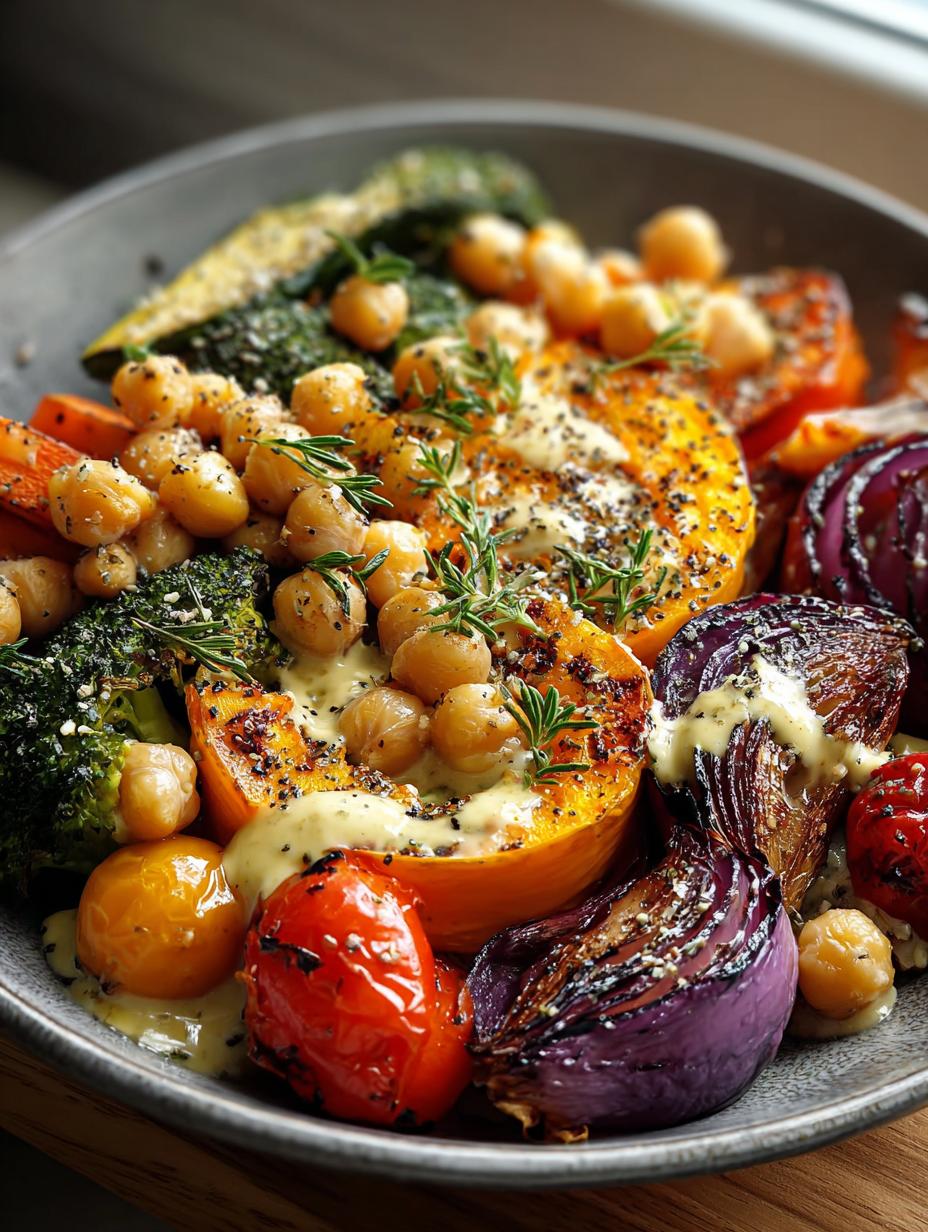 Healthy Roasted Veggie Chickpea
