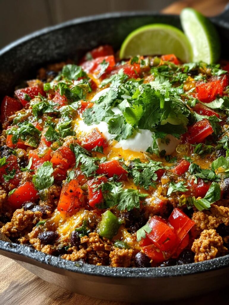 Healthy Turkey Taco Skillet