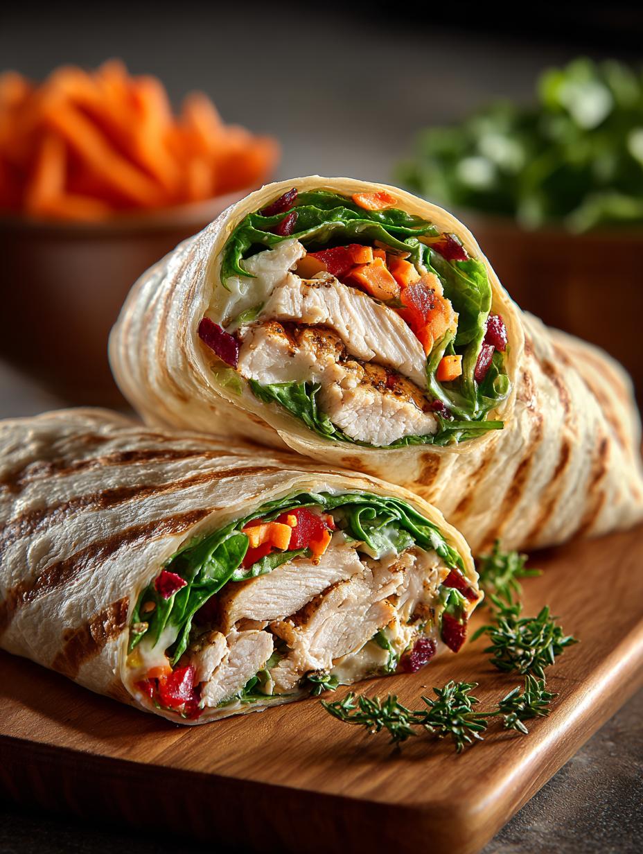 High Protein Chicken Wraps