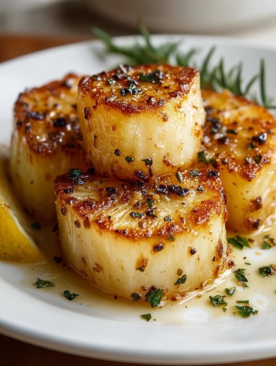 Honey Lemon Roasted Kohlrabi