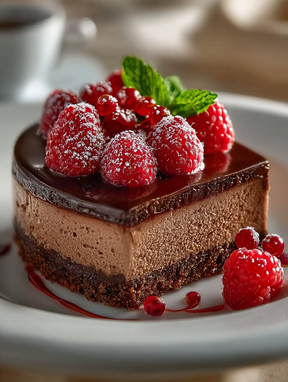 Indulge Heavenly Raspberry Chocolate Mousse Cake Recipe - Indulge Heavenly Raspberry Chocolate - additional detail