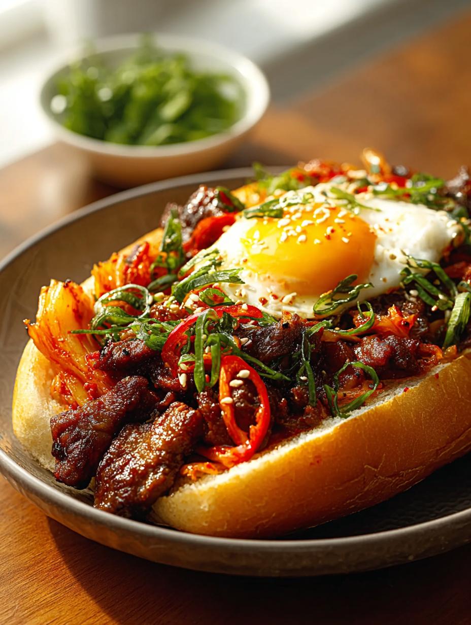 Irresistible Korean Kimchi Bulgogi Cheesesteak Delight - Irresistible Korean Kimchi Bulgogi - additional detail