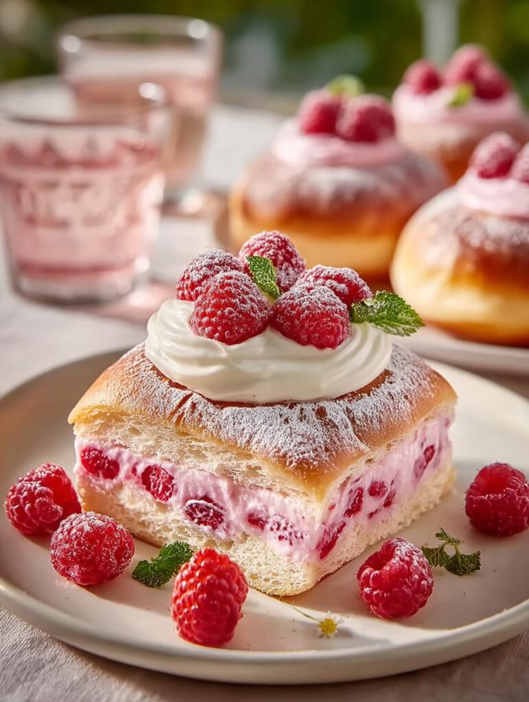 Irresistible Raspberry Cream Maritozzi