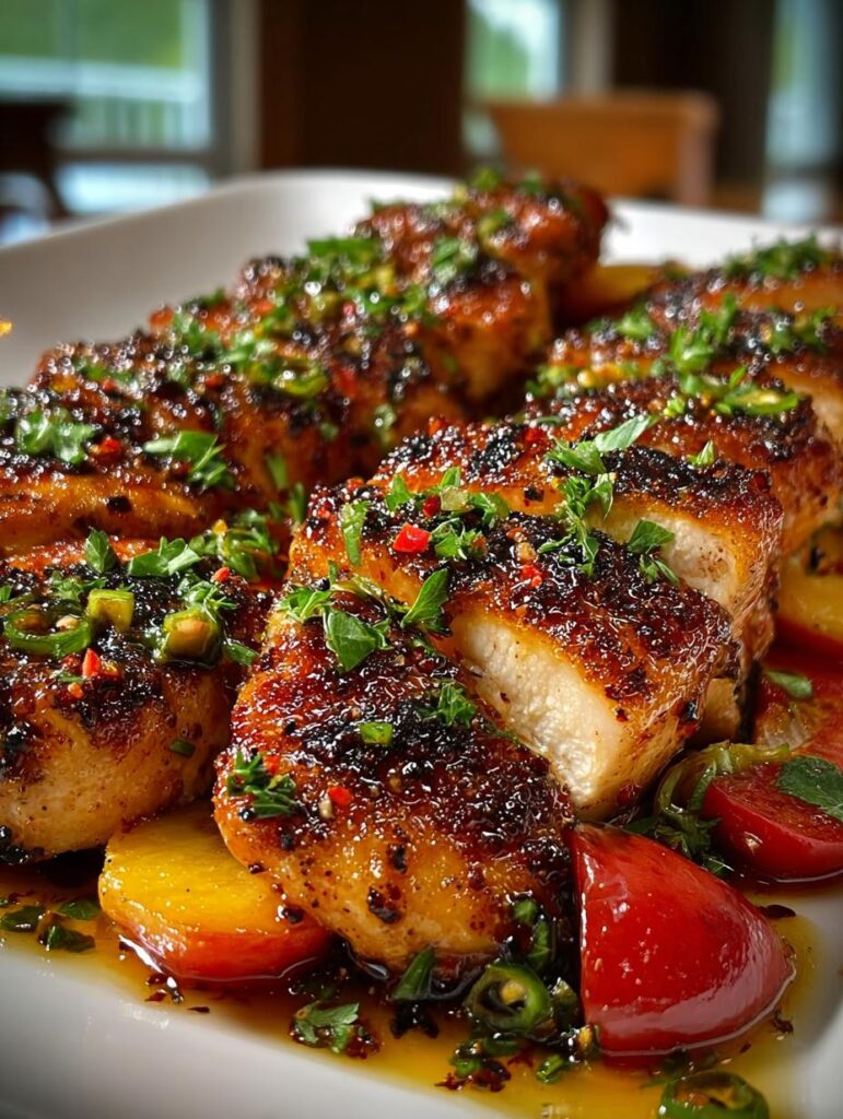 Jalapeno Peach Chicken Grilled