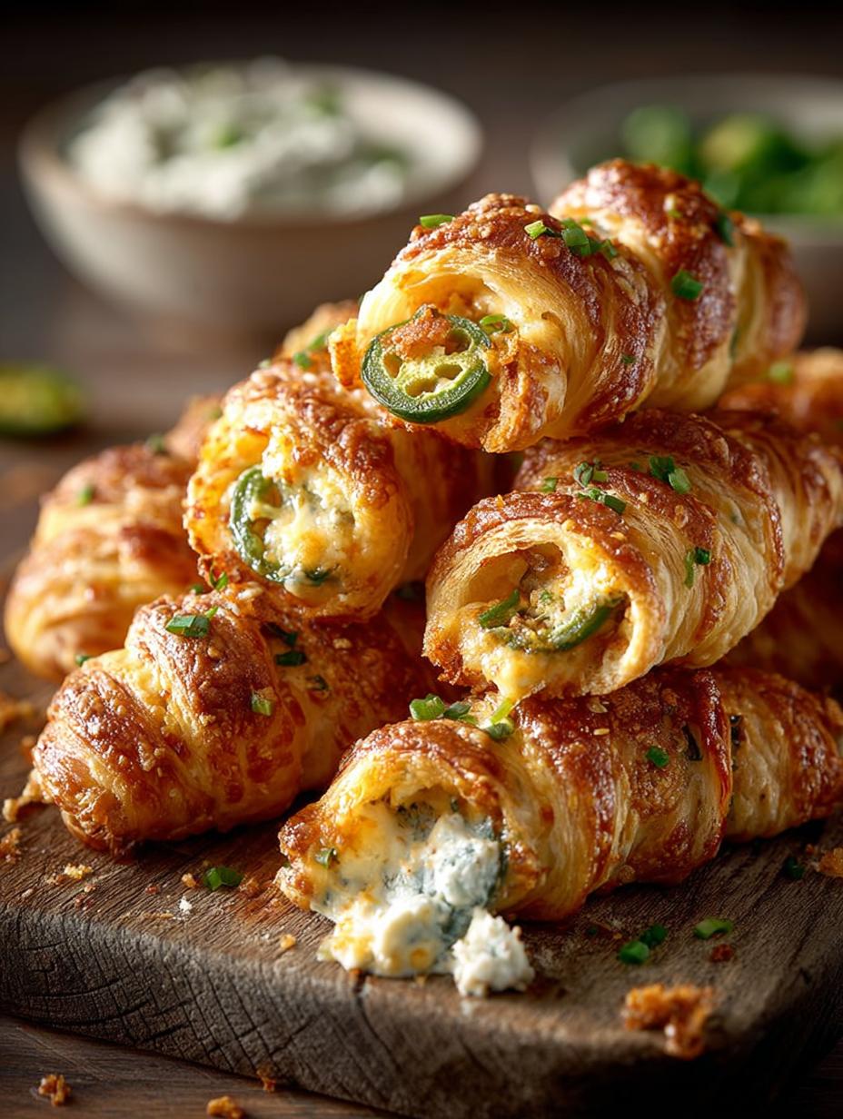 Close-up of Jalapeno Popper Twists showcasing the cheesy filling
