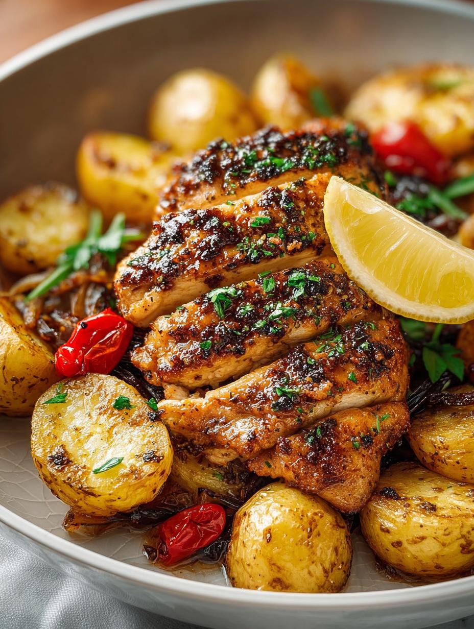 Juicy Chicken Crispy Potato Skillet: A Flavorful Delight - Juicy Chicken Crispy Potato - main visual representation