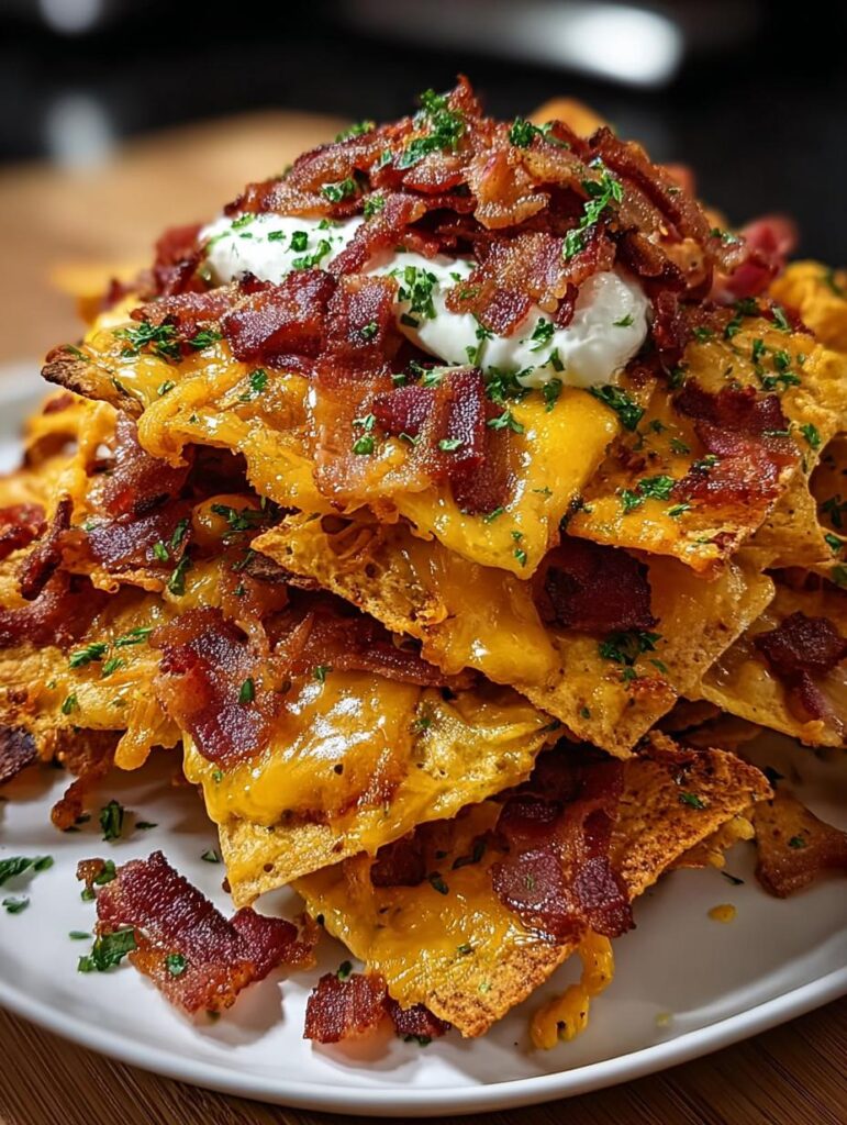 Keto Cheese Bacon Nachos