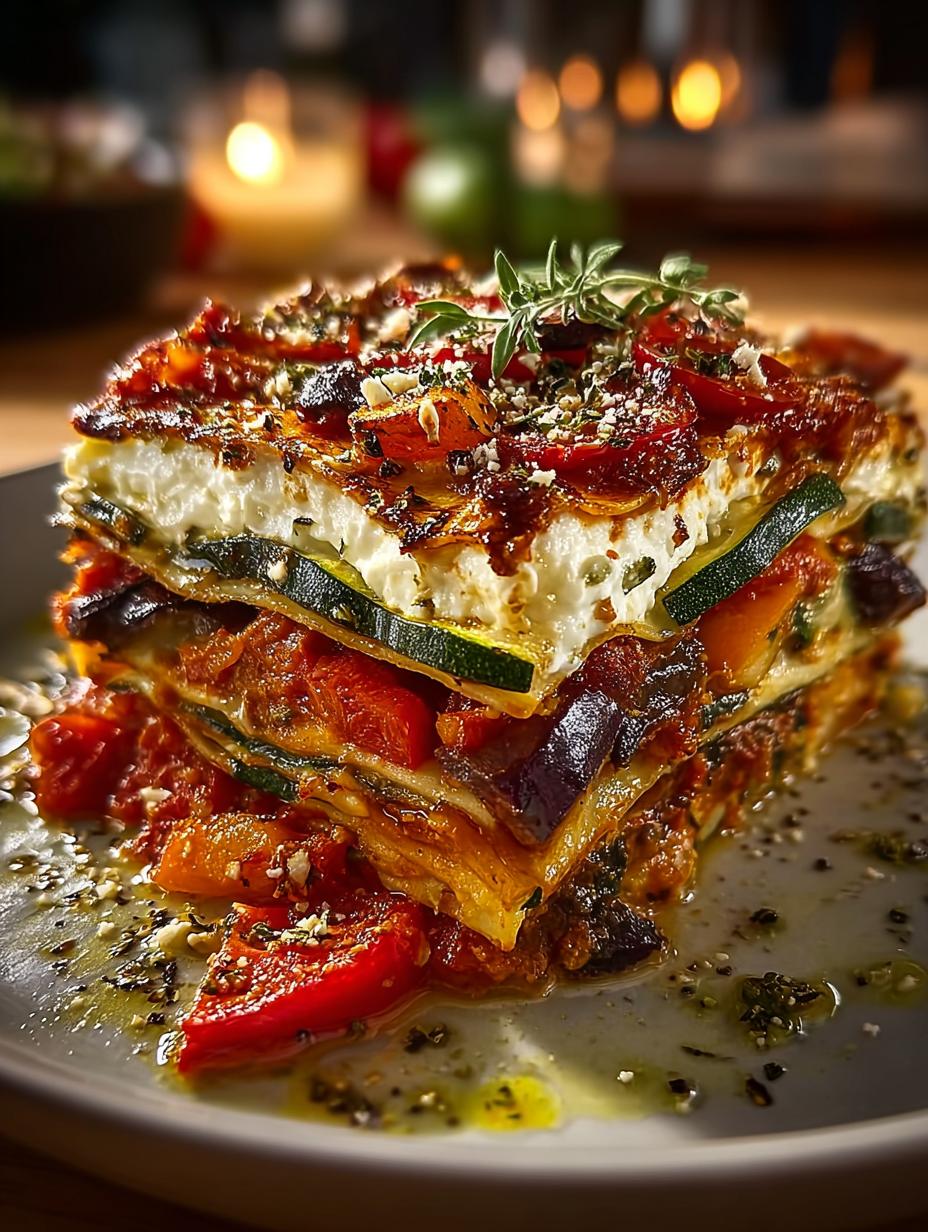 Layered Mediterranean Vegetable Lasagna