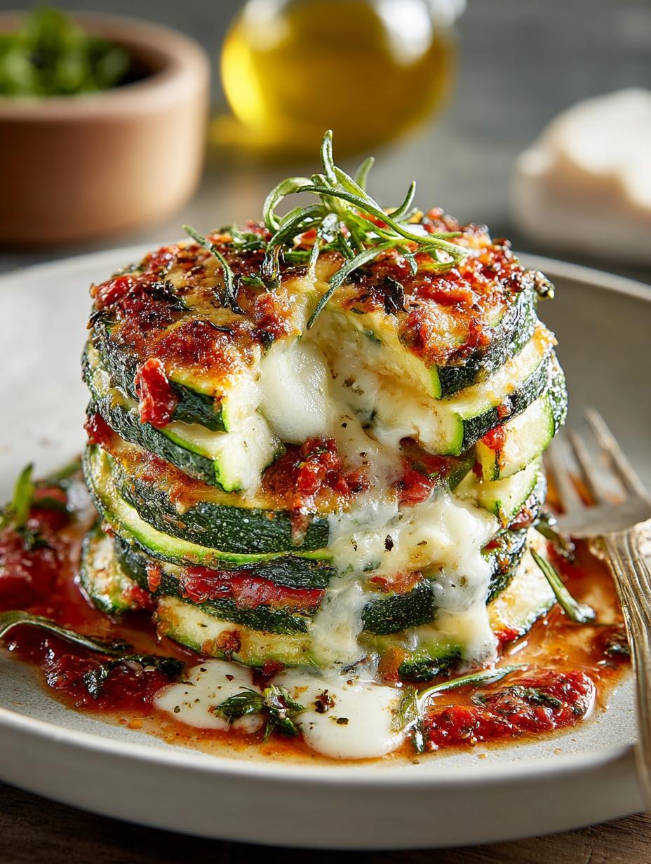 Layered Zucchini Ricotta Melts
